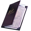 Leatherette 2 Panel Pocket Menu Cover w/ Sewn in Protector (8 1/2"x11")